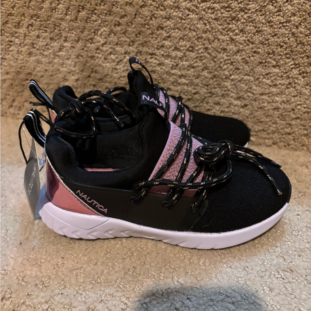 Nautica Black and Pink Metallic Shoes